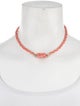 Necklace 14K Coral Beaded Triple Strand