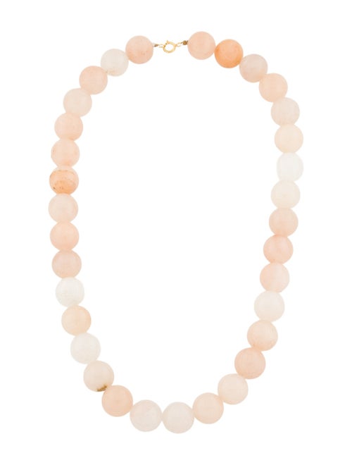 Necklace 18K Quartzite Bead Strand Necklace