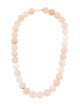 Necklace 18K Quartzite Bead Strand Necklace