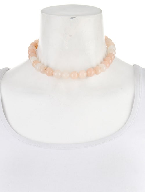 Necklace 18K Quartzite Bead Strand Necklace