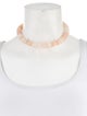 Necklace 18K Quartzite Bead Strand Necklace