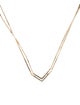 Necklace 14K Diamond V Pendant Necklace
