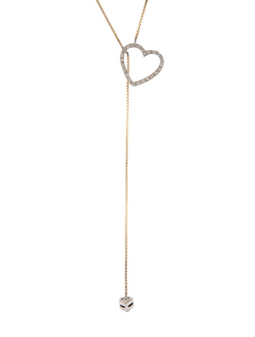 Necklace 14K Diamond Heart Lavilier Necklace