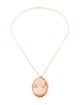 Necklace 18K Shell Cameo Brooch Pendant Necklace