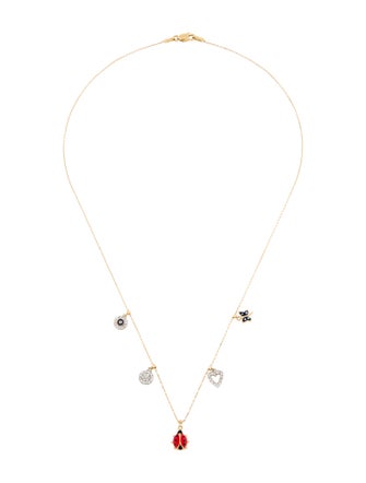 Necklace 18K Diamond Charm Station