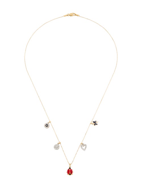 Necklace 18K Diamond Charm Station