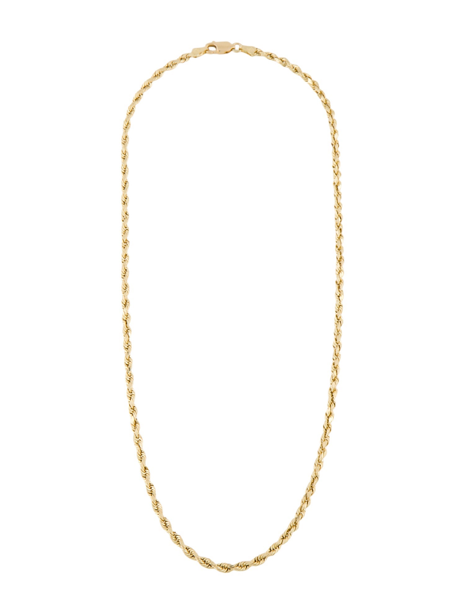 Necklace 10K Rope Chain Necklace