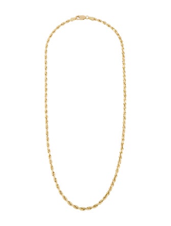 Necklace 10K Rope Chain Necklace
