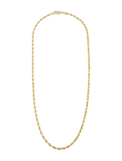 Necklace 10K Rope Chain Necklace