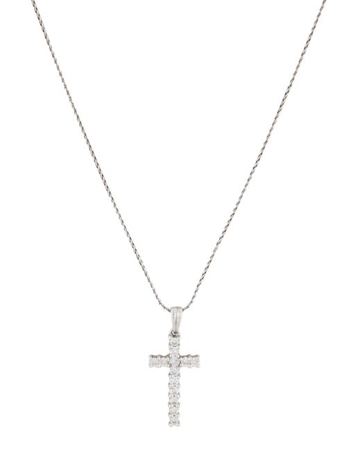 Necklace 18K Diamond Cross Pendant w/ 14K Chain Necklace
