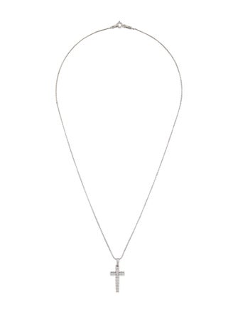 Necklace 18K Diamond Cross Pendant w/ 14K Chain Necklace