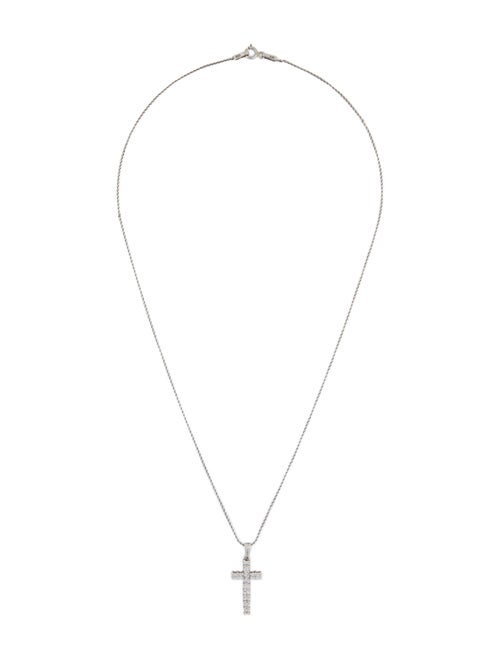 Necklace 18K Diamond Cross Pendant w/ 14K Chain Necklace