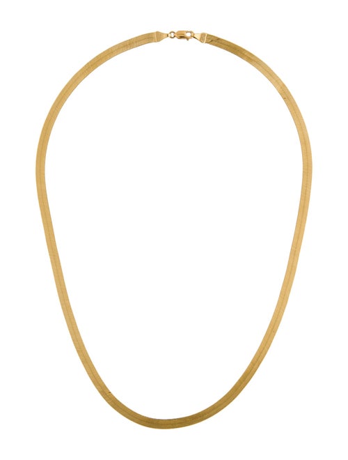 Necklace 14K Herringbone Link Necklace