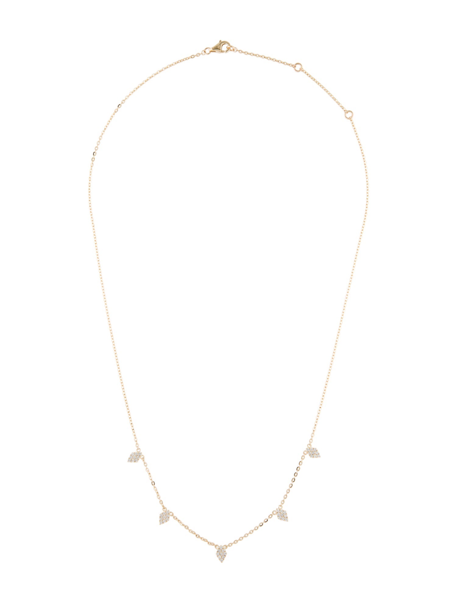 Necklace 14K Diamond Station Necklace