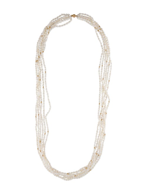 Necklace 14K Pearl Multistrand Necklace