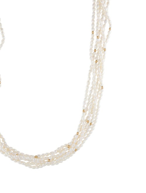 Necklace 14K Pearl Multistrand Necklace