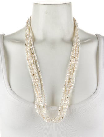 Necklace 14K Pearl Multistrand Necklace