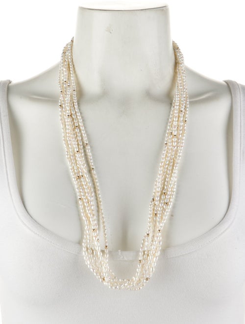 Necklace 14K Pearl Multistrand Necklace