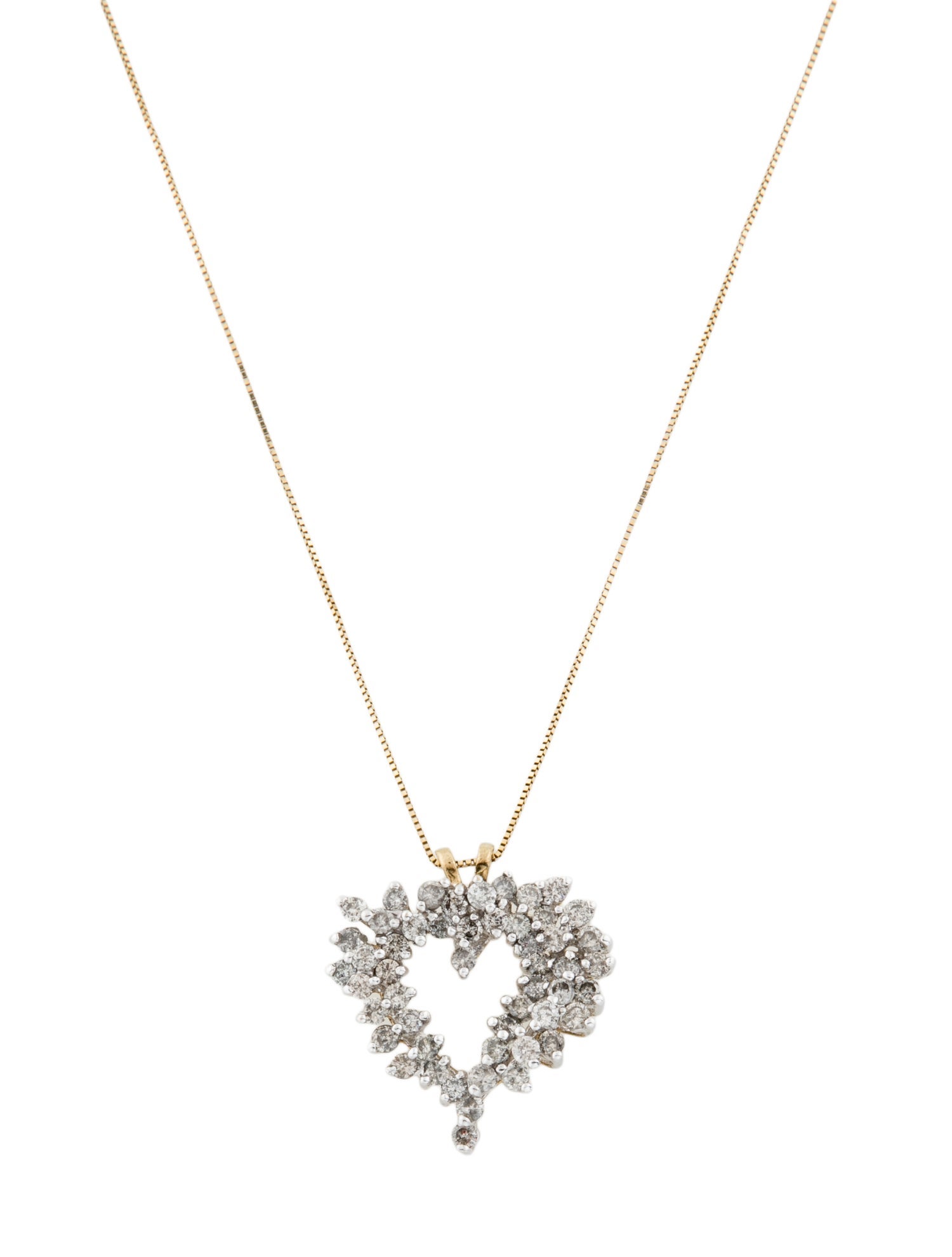 Necklace 10K 2.08ctw Diamond Heart Pendant