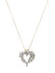 Necklace 10K 2.08ctw Diamond Heart Pendant Necklace