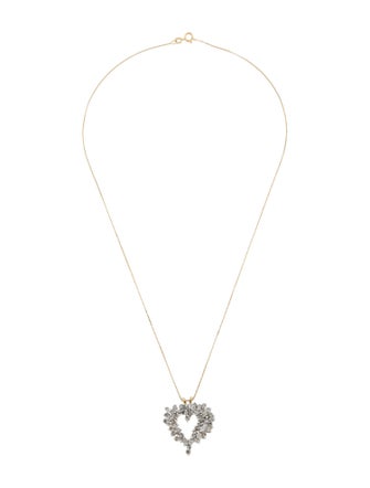 Necklace 10K 2.08ctw Diamond Heart Pendant Necklace