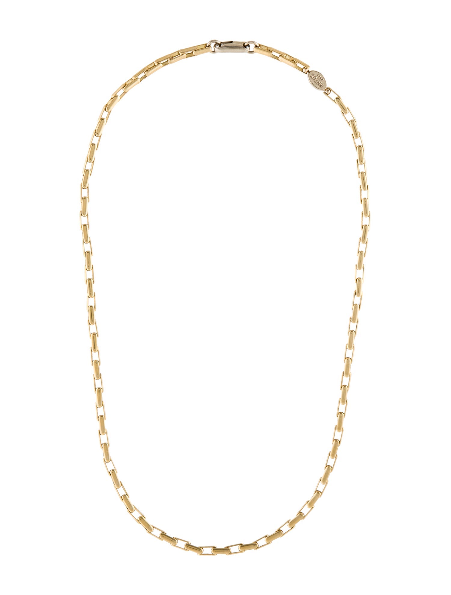 Necklace 18K Two-Tone Square Link Chain