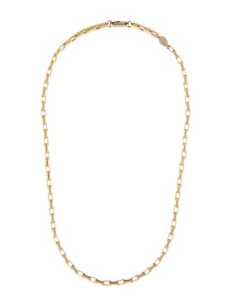 Necklace 18K Two-Tone Square Link Chain Necklace