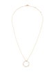 Necklace 14K Diamond Circle Pendant Necklace