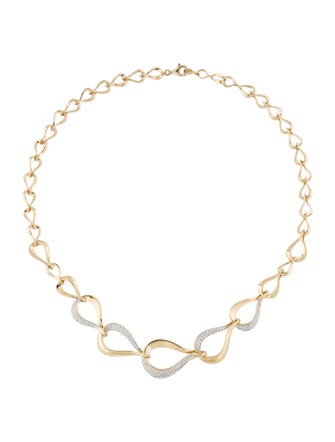 Necklace 14K 1.25ctw Diamond Chain Link Necklace