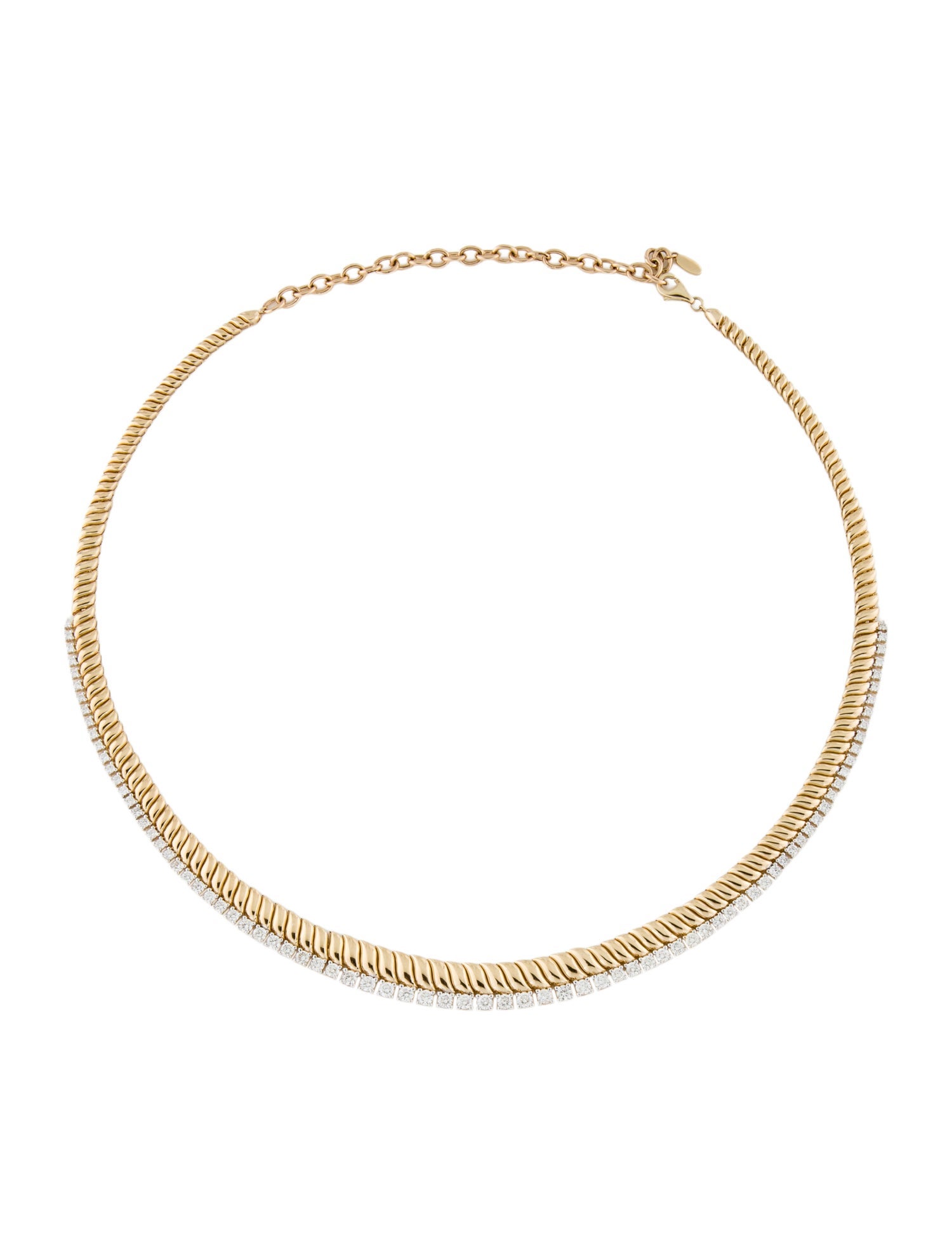 Necklace 14K 3.10ctw Diamond Chain Link