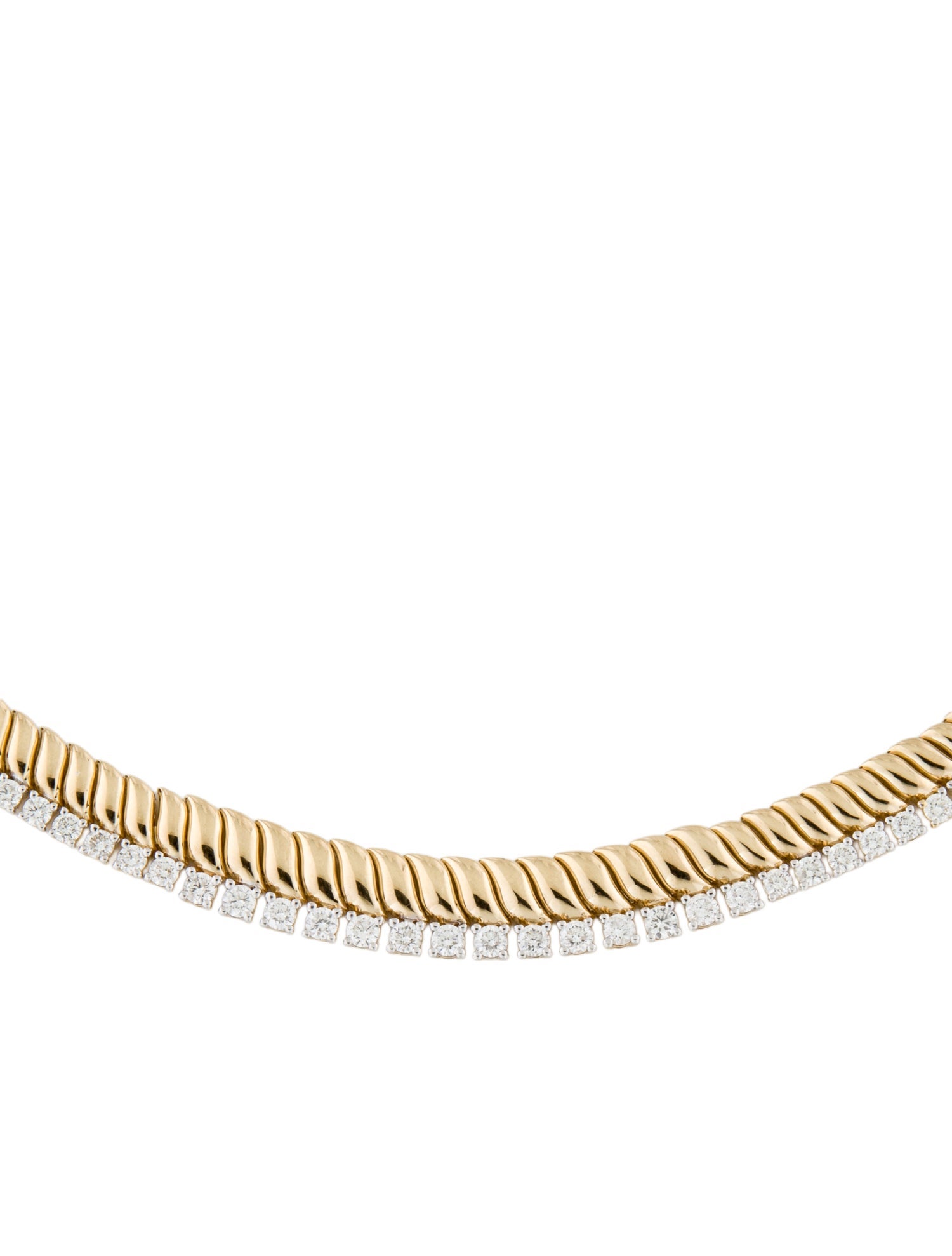 Necklace 14K 3.10ctw Diamond Chain Link