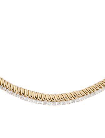 Necklace 14K 3.10ctw Diamond Chain Link Necklace