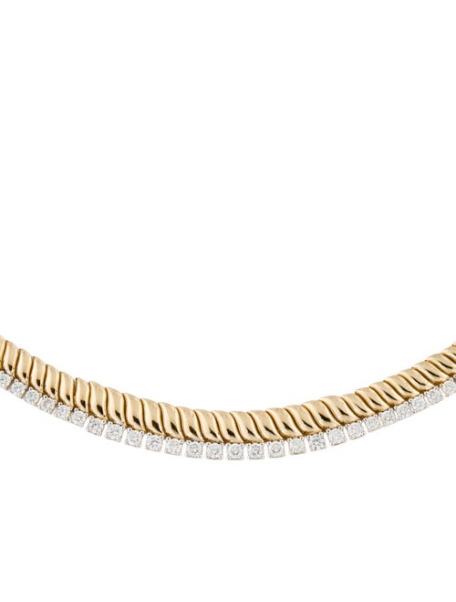 Necklace 14K 3.10ctw Diamond Chain Link Necklace