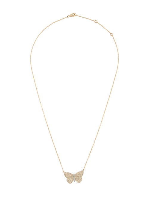 Necklace 14K Diamond Butterfly Pendant Necklace