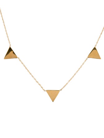 Necklace 18K Triple Triangle Chain Necklace
