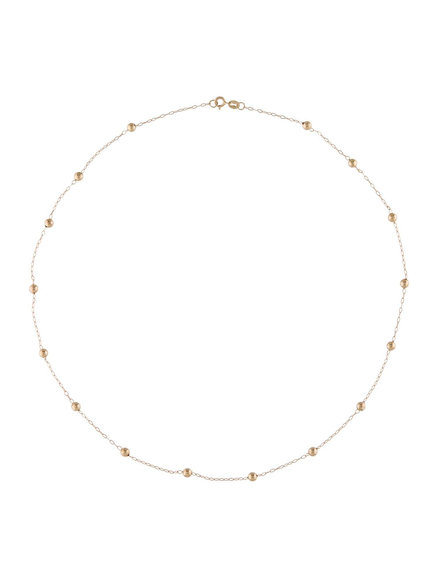Necklace 14K Ball Station