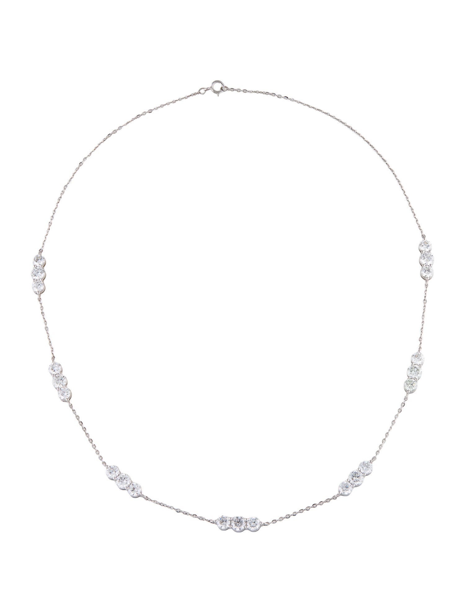 Necklace 14K 6.89ctw Lab-Grown Diamond Station