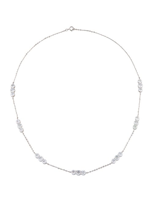 Necklace 14K 6.89ctw Lab-Grown Diamond Station Necklace