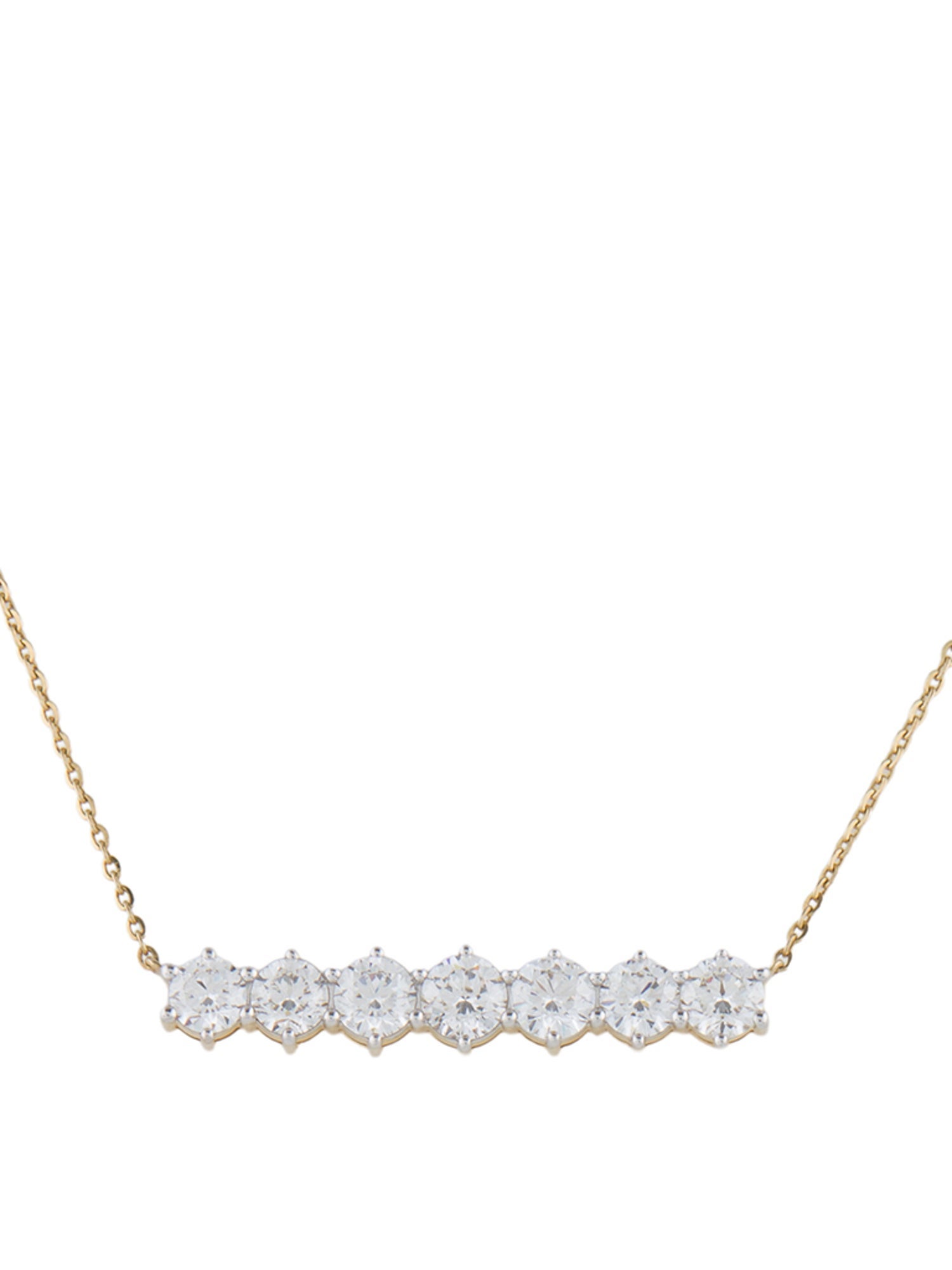 Necklace 14K 2.95ctw Lab-Grown Diamond Bar Pendant