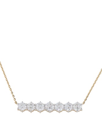 Necklace 14K 2.95ctw Lab-Grown Diamond Bar Pendant Necklace