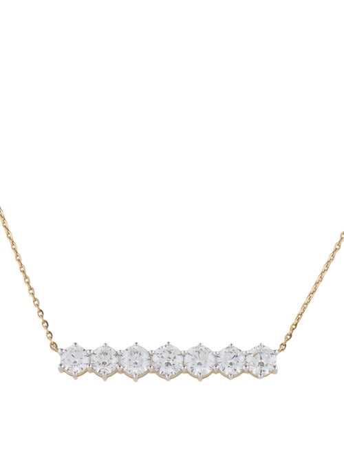 Necklace 14K 2.95ctw Lab-Grown Diamond Bar Pendant Necklace