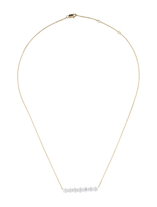 Necklace 14K 2.95ctw Lab-Grown Diamond Bar Pendant Necklace