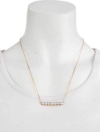 Necklace 14K 2.95ctw Lab-Grown Diamond Bar Pendant Necklace