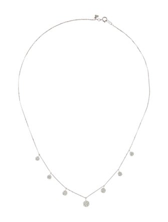 Necklace 18K 1.02ctw Diamond Flower Station Necklace