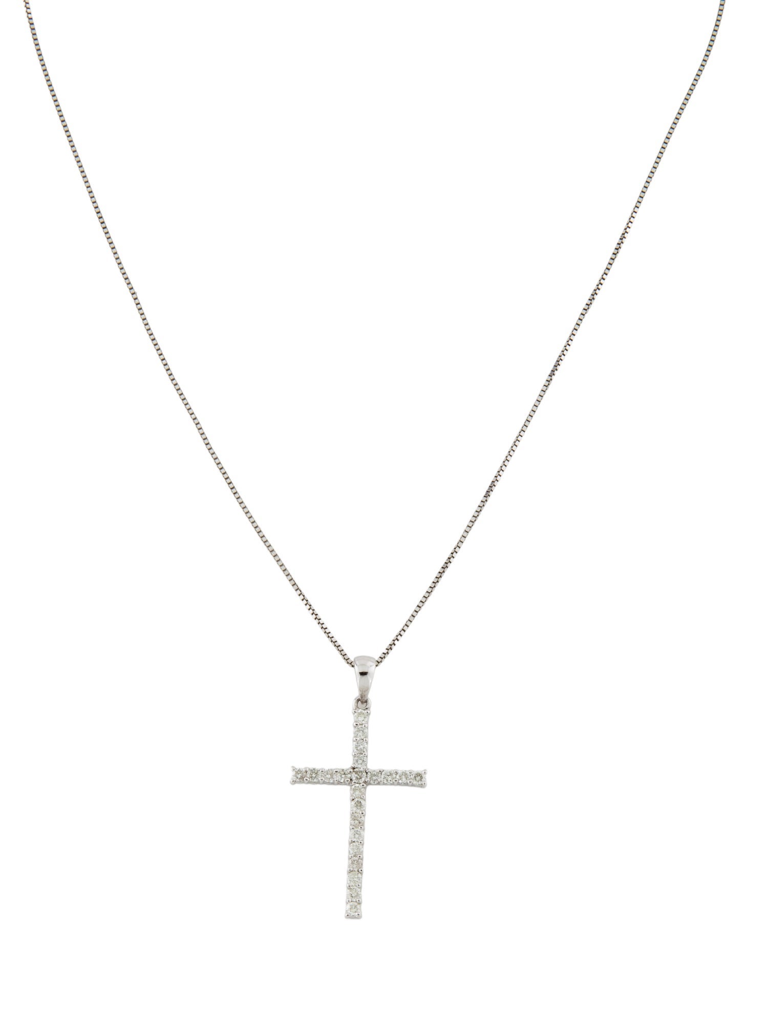 Necklace 14K Diamond Cross Pendant
