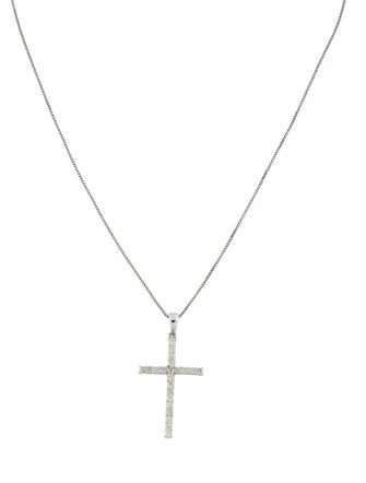 Necklace 14K Diamond Cross Pendant Necklace