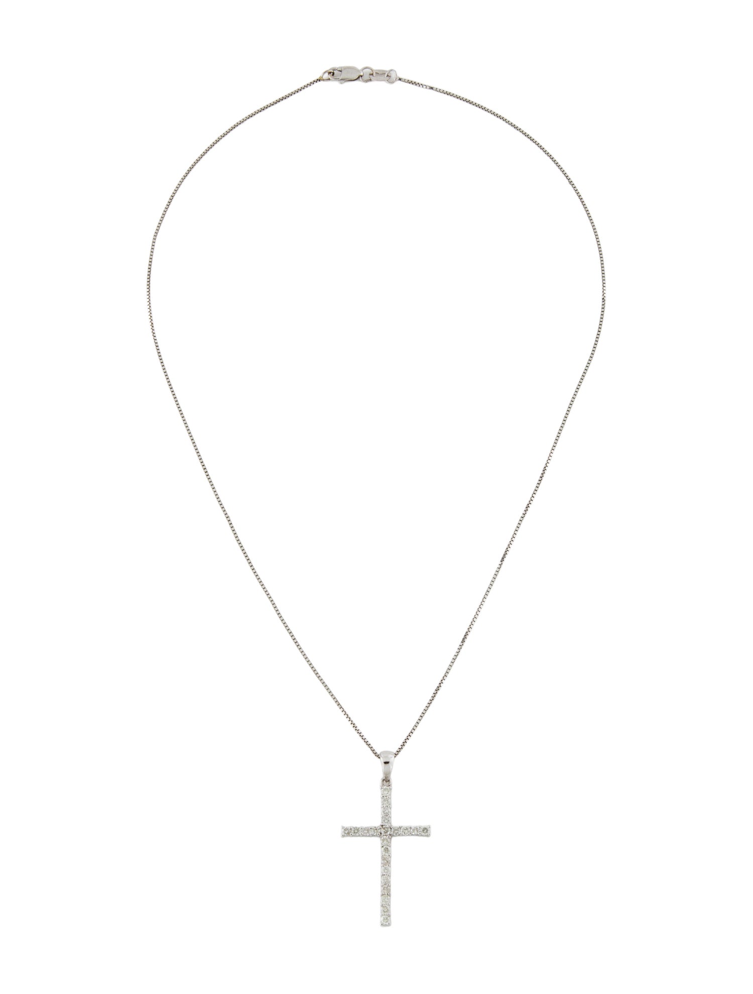Necklace 14K Diamond Cross Pendant