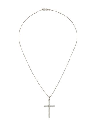 Necklace 14K Diamond Cross Pendant Necklace