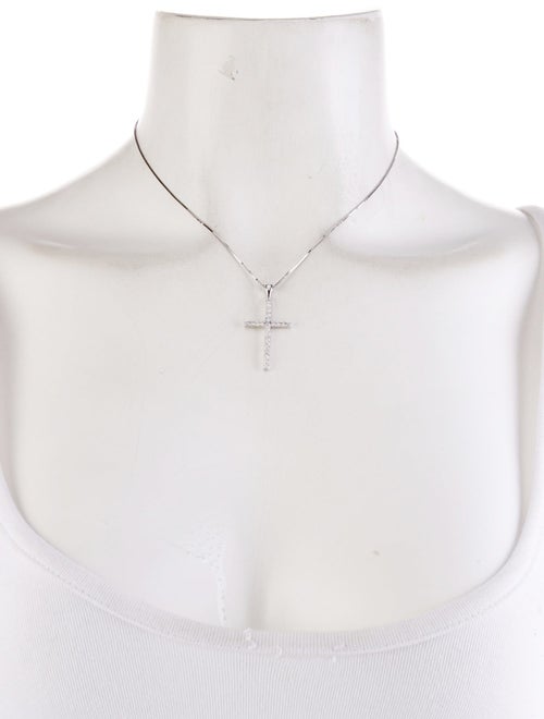 Necklace 14K Diamond Cross Pendant Necklace