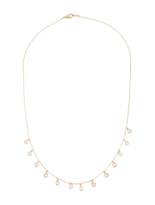 Necklace 14K Diamond Station Necklace